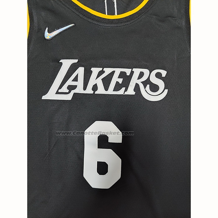 Maglia Los Angeles Lakers LeBron James NO 6 Select Series 2022 Nero